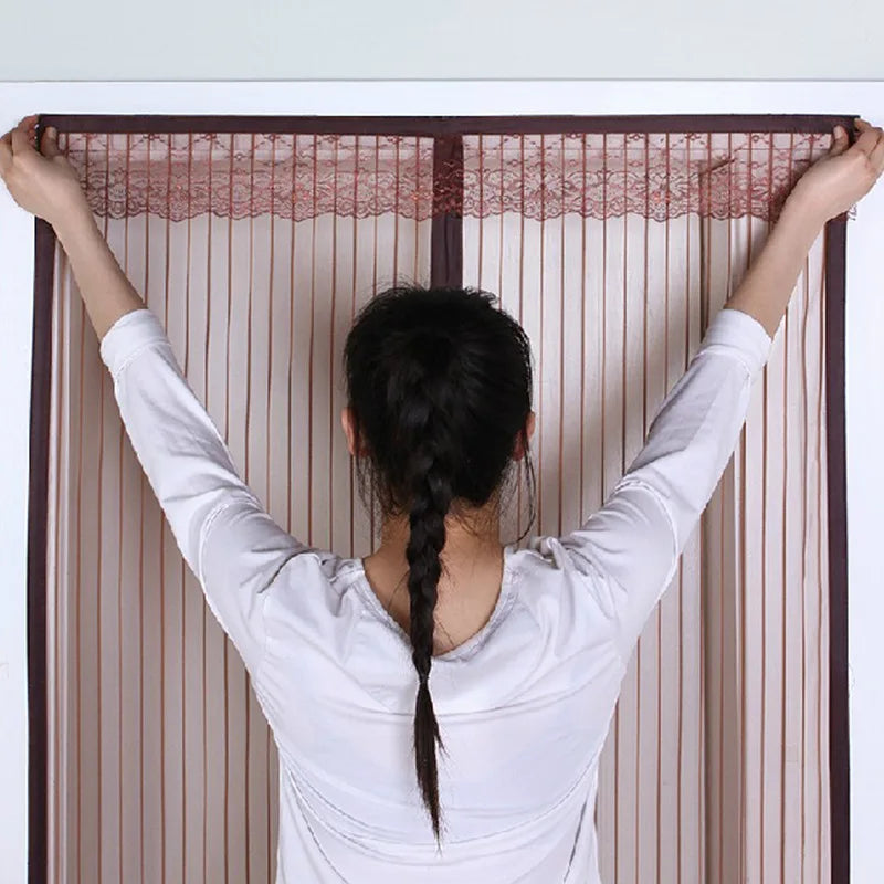2021 Hot Magnetic Screen Door Curtain Anti-Mosquito Net Fly Screen Mosquito Protection Net Magnet Spring for Doors Windows