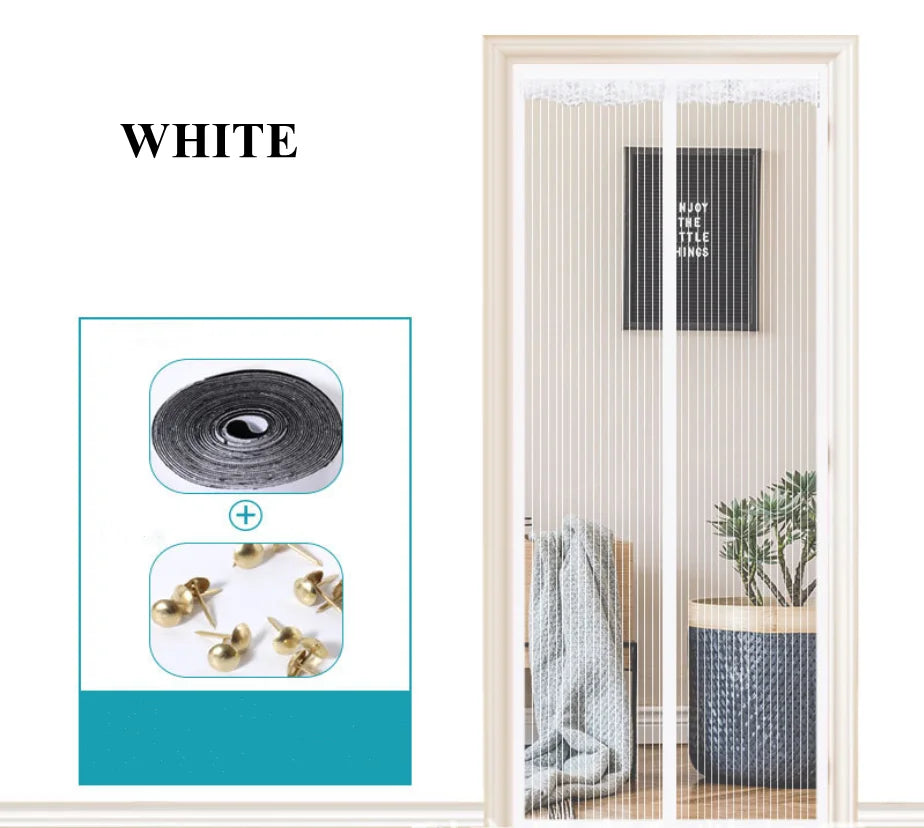 2021 Hot Magnetic Screen Door Curtain Anti-Mosquito Net Fly Screen Mosquito Protection Net Magnet Spring for Doors Windows