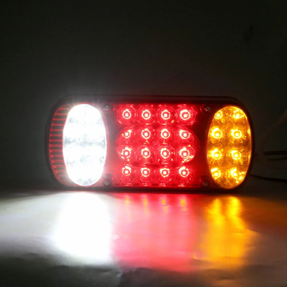 12V 24V Truck Rear Brake Lamp LED Trailer Turn Signal Running Lights Taillights Stop Warning Indicator Lorry Van Car Accessories