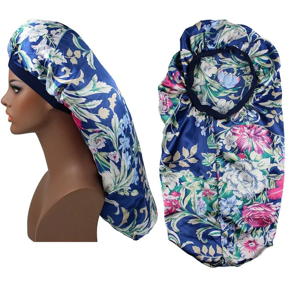 Women Satin Bonnet Beauty Print Satin Silk Bonnet Sleeping Night Cap Bonnet Hat Bonnet Satin Cheveux Nuit Bonnets For Women