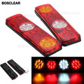 2 PCS Waterproof 12V 24V Truck LED Tail Light Rear Lamp Stop Reverse Safety Indicator for Trailer Truck Car Taillights