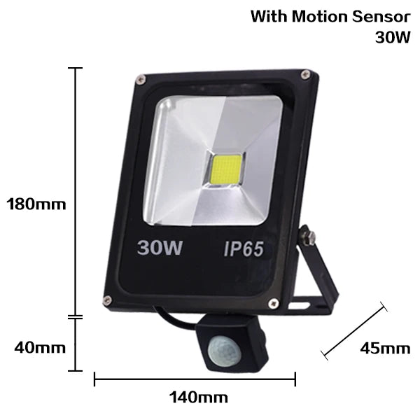 Motion Sensor LED Flood Light 50W 30W 10W AC 220V Waterproof IP65 Reflector Floodlight Lamp foco Led Exterior Spot Outdoor Light