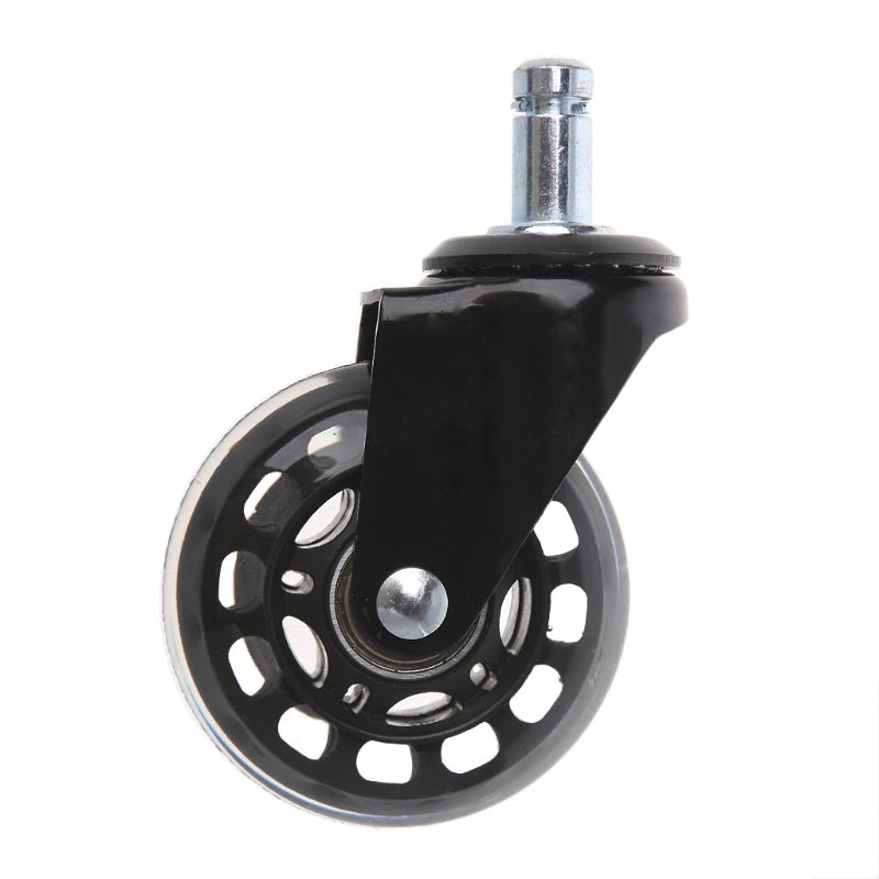 Universal 2.5" PU Rollerblade Style Office Chair Wheels Replacement Chair Caster