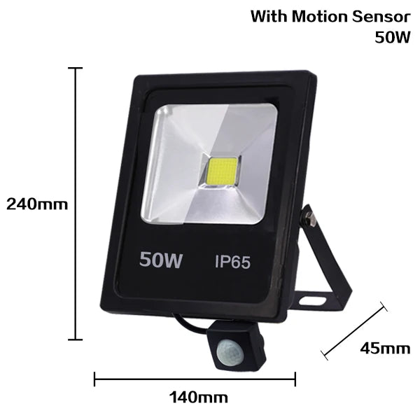 Motion Sensor LED Flood Light Waterproof IP65 Reflector Floodlight Lamp 10W 30W 50W 220V foco Led Exterior Outdoor Spot Light