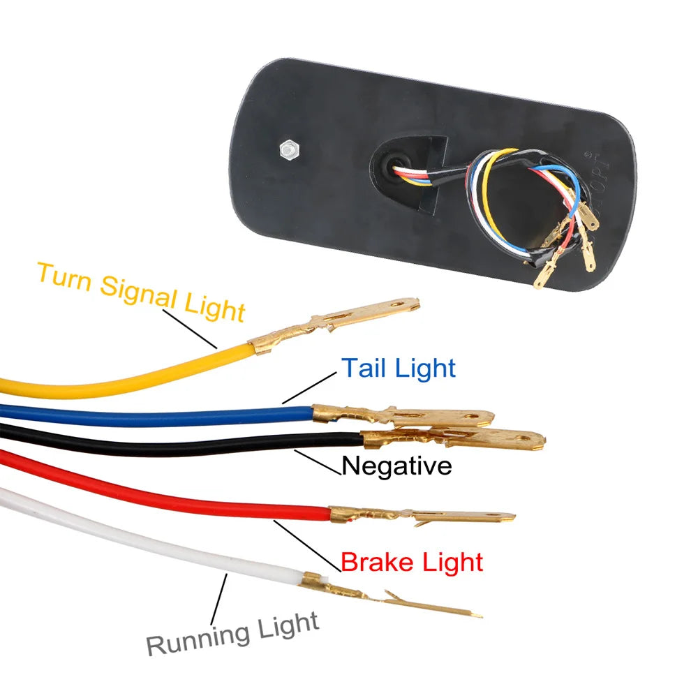 12V 24V Truck Rear Brake Lamp LED Trailer Turn Signal Running Lights Taillights Stop Warning Indicator Lorry Van Car Accessories