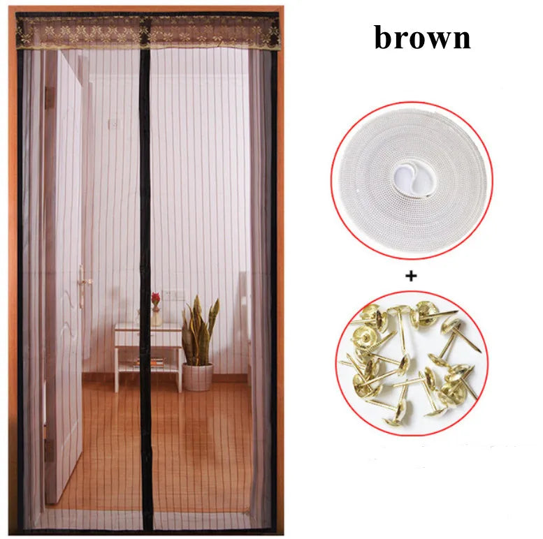 2021 Hot Magnetic Screen Door Curtain Anti-Mosquito Net Fly Screen Mosquito Protection Net Magnet Spring for Doors Windows