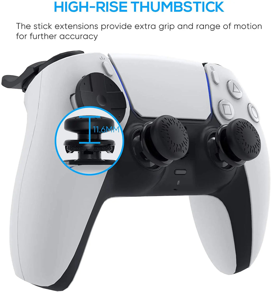 PS5 Accessory Kit Set, Compatible with DualSense Controller, Thumb Grip Joystick + L2 R2 Trigger Extender + D-Pad Button, Suitab