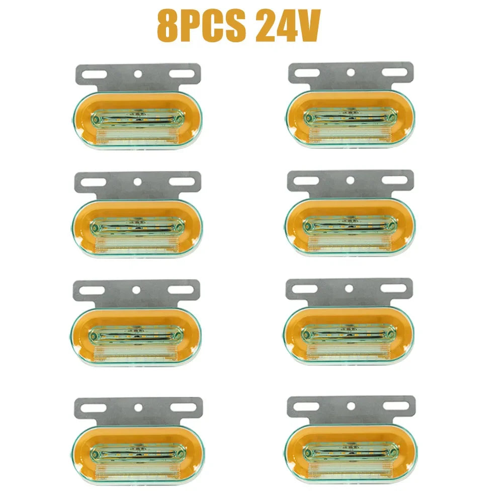 Truck Clearance Lights 12/24V LED Trailer Side Marker Lights Turn Signal Lamp Red White Amber Lorry Tractor Tail Light