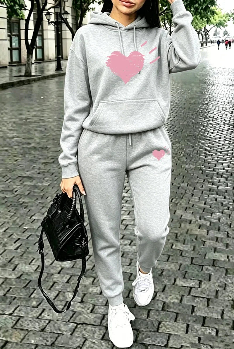 Womens Tracksuit Street Casual Sweatshirts Sportswear Outdoors Sports Jogging Clothing Autumn Versatile Single Item Hoodie Pants
