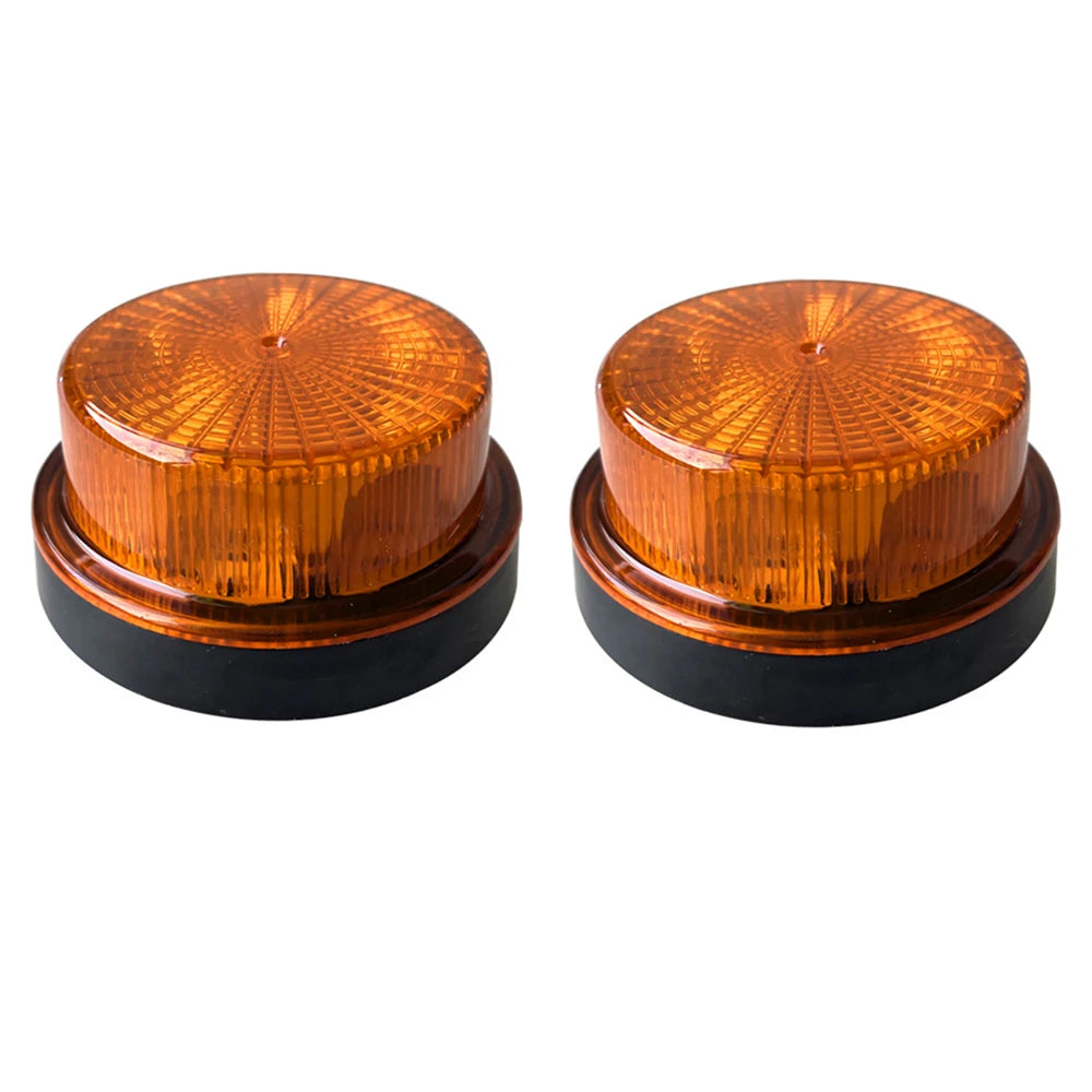 2Pcs Truck Flashing Lights 12V 24V LED Trailer Side Marker Lights Tractor Strobe Light White Amber Red Blue Green Van Bus RV