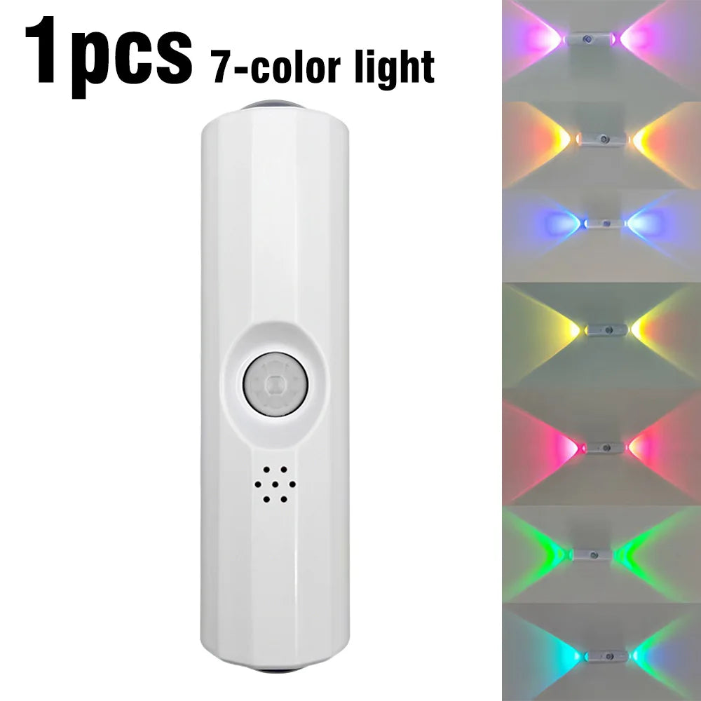 LED Motion Sensor Night Light, USB-C Rechargeable Adjustable Wall Light,  Wireless Stick-On Lamp for Bedroom Hallway Closet