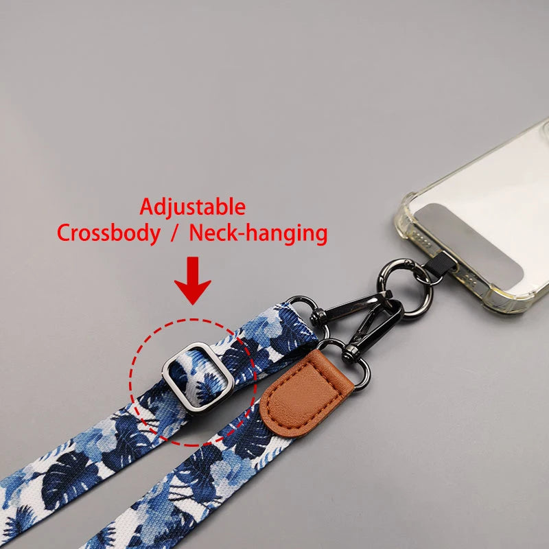 Crossbody Phone Lanyard Neck Strap Adjustable Shoulder Straps Rope with Universal Clip Card for All Cell Phone Case Accessories
