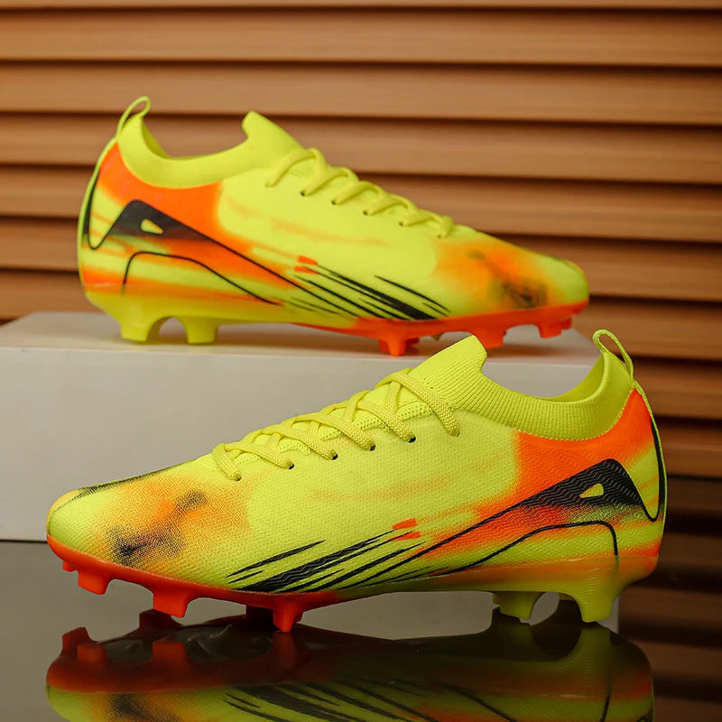 Men/Women Professional Soccer Cleats Anti-slip FG Studded Football Boots Breathable Training Shoes