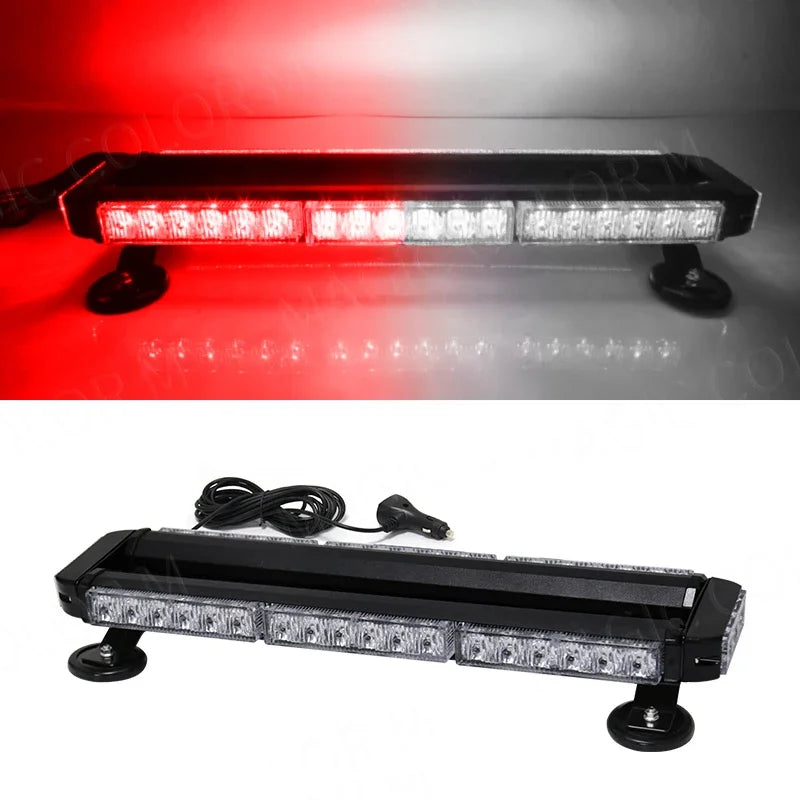 42 Led Car Strobe Lights Emergency Warning Flashing Auto Truck Beacon Signal Lamp Flash Dash Windshield Magnetic Base Car Parts