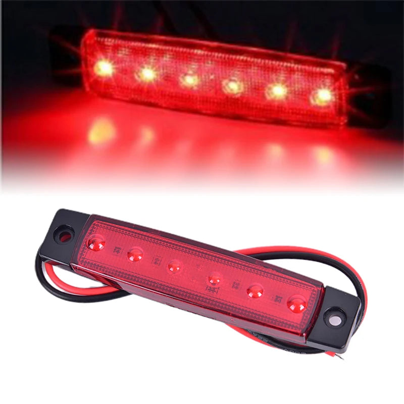 1PC Truck Side Marker Indicator Light Turn Signal Lamp 12V 24V LED Auto Car Bus Lorry Trailer Tail Warning Lamp Brake Lights