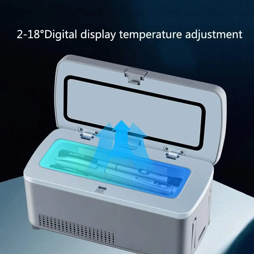 Insulin Cooler - USB Rechargeable Mini Medical Refrigerator with Smart Temperature Control for Travel & Home Use (Car/Office