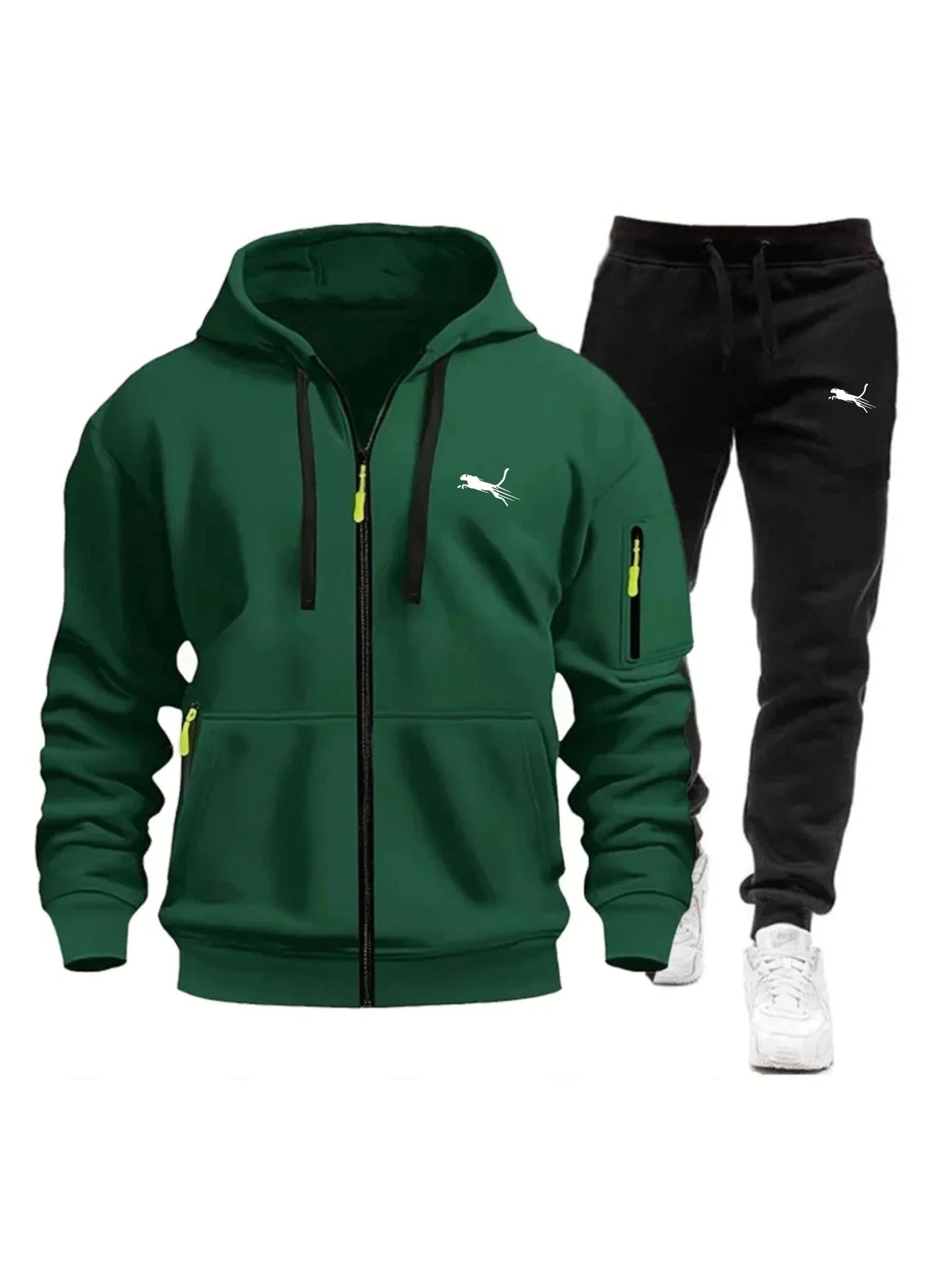Men's Fleece Zip Tracksuit Co-ord Set