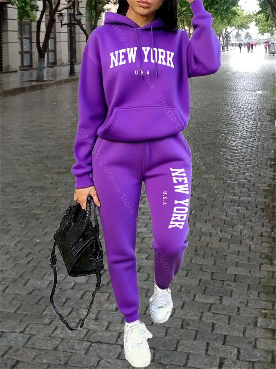 New York Women's Tracksuit — Hoodie & Pants Set