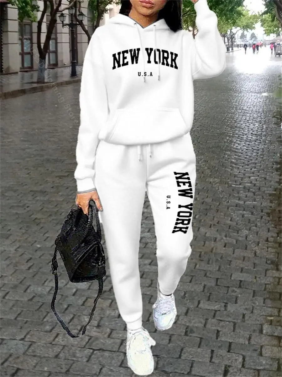 New York Women's Tracksuit — Hoodie & Pants Set