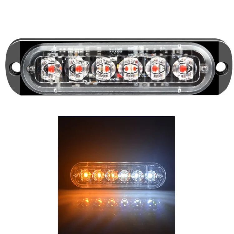 12V 24V Car Led Strobe Light Flashing Emergency lamp 6LED Flash for Truck Trailer Beacon Lamp