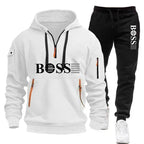 Men's Windproof Pullover Hoodie & Jogger Set