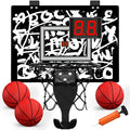 Indoor Outdoor Basketball Hoop for Kids, Mini Hoop with Scoreboard & 3 Balls, Basketball Toys Gifts for 3+ Year Old Boys Girls