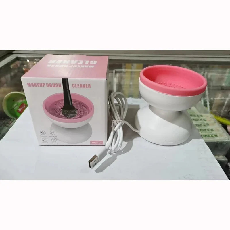 Electric Makeup Brush Cleaner Machine All Size Beauty Makeup Brush Portable Automatic Cosmetic Brushes Cleaner Tool Household