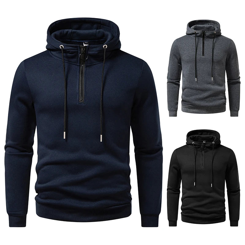 Mens Hoodies Casual Style Hoodie Men Hip-Hop Male Zip Design Hoody Sweatshirt Long Sleeve Men Hooded Jacket Coat B251