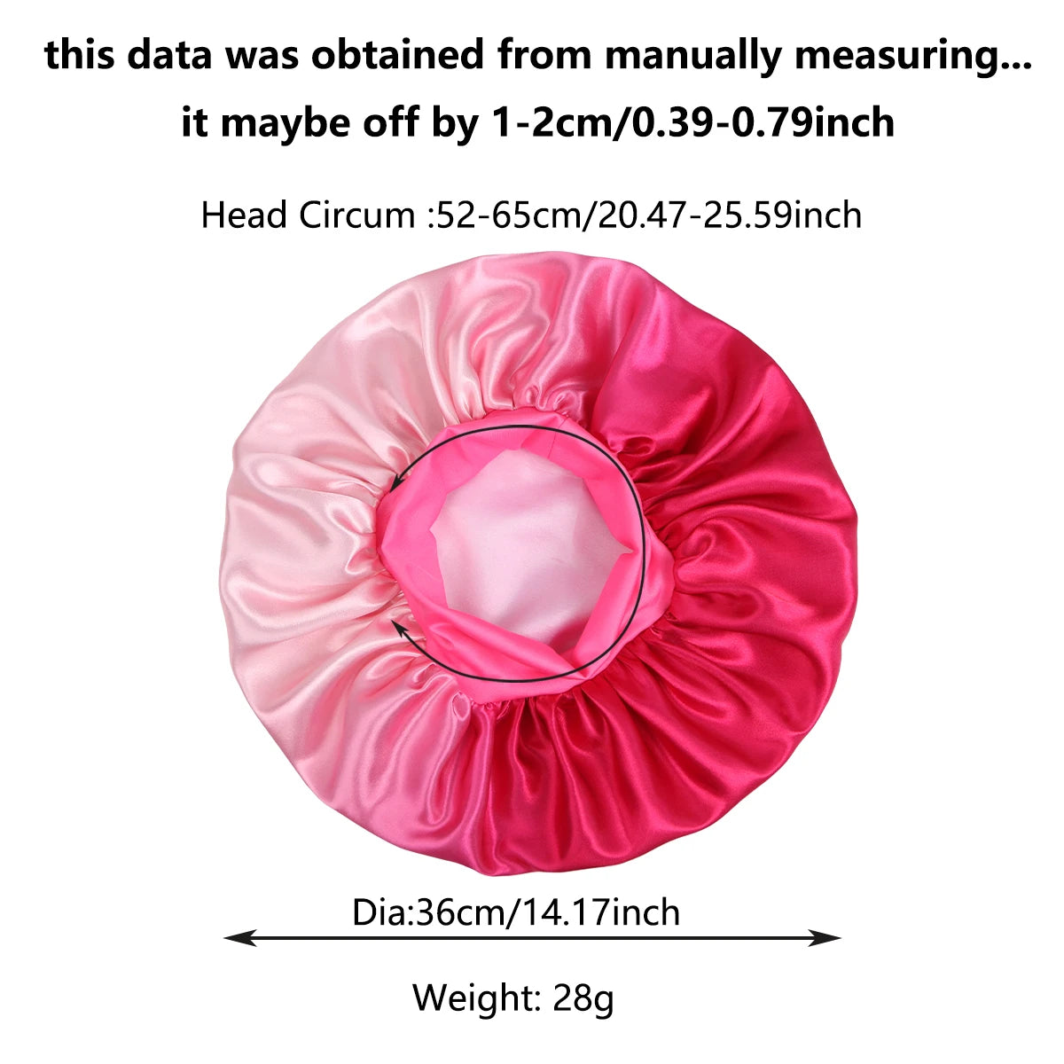 Satin Silk Bonnet Cap with Frontal Wrap, Wide Band, Colorful Fade Printing, Soft Nightcaps, Hair Protect Sleep, Extra Big Size