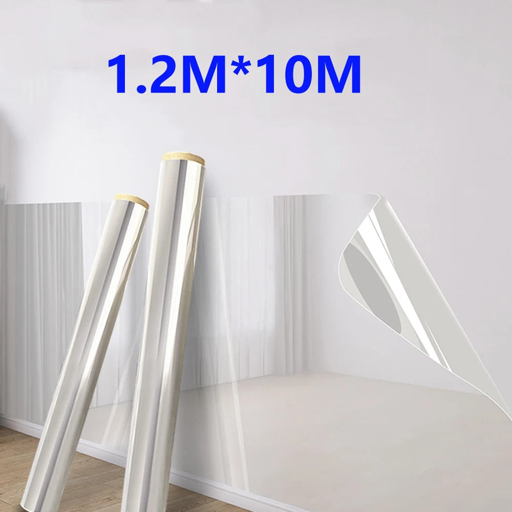 3/5/10m Transparent Electrostatic Protective Film Self Adhesive Oil Proof Wall Sticker Wallpaper Waterproof Film Home Decor