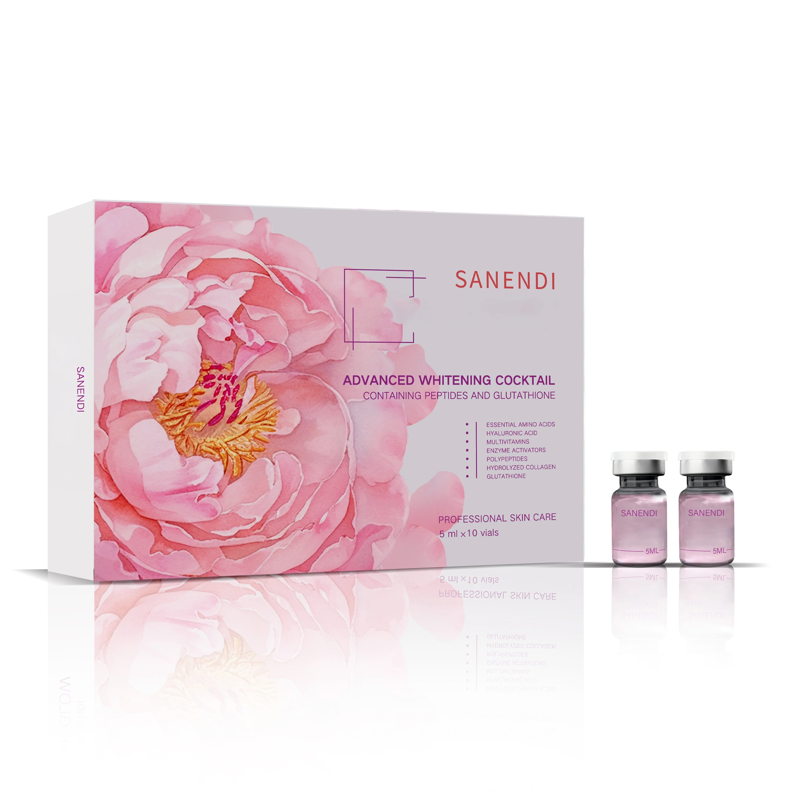 Korean Skin Care ROSE PDRN Serum Pink PDRN Collagen Essence Firming Hydrating  Brighting Face Care 5ML*10vial Beauty Product