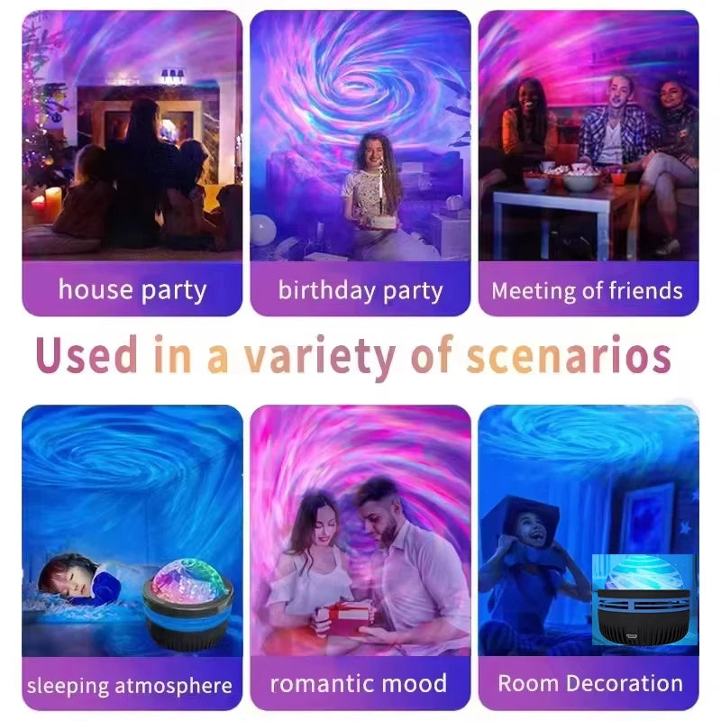 LED Galaxy Sky Projector Light — Colorful Night Light for Room Decor