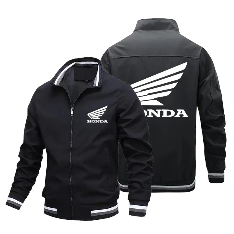 Honda Logo Men's Motorcycles, Honda Jackets, Motorcycle Racing Team Custom Pilot Jackets, Oversized Windbreakers, Men's Clothing