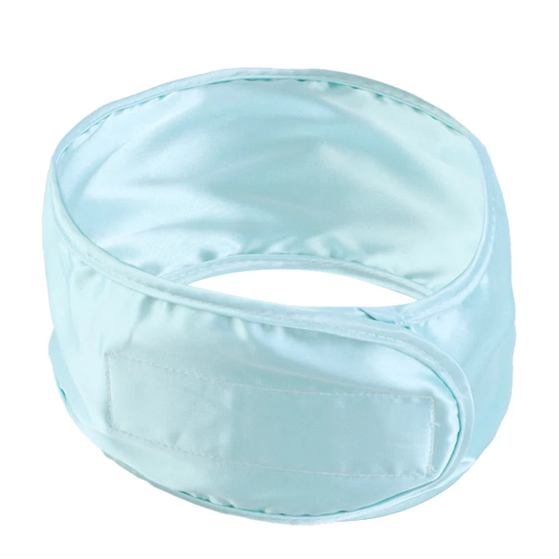 Women Silky satin Adjustable SPA Facial Headband Bath Makeup Hair Band Headbands for Face Washing Soft Toweling Hair Accessories