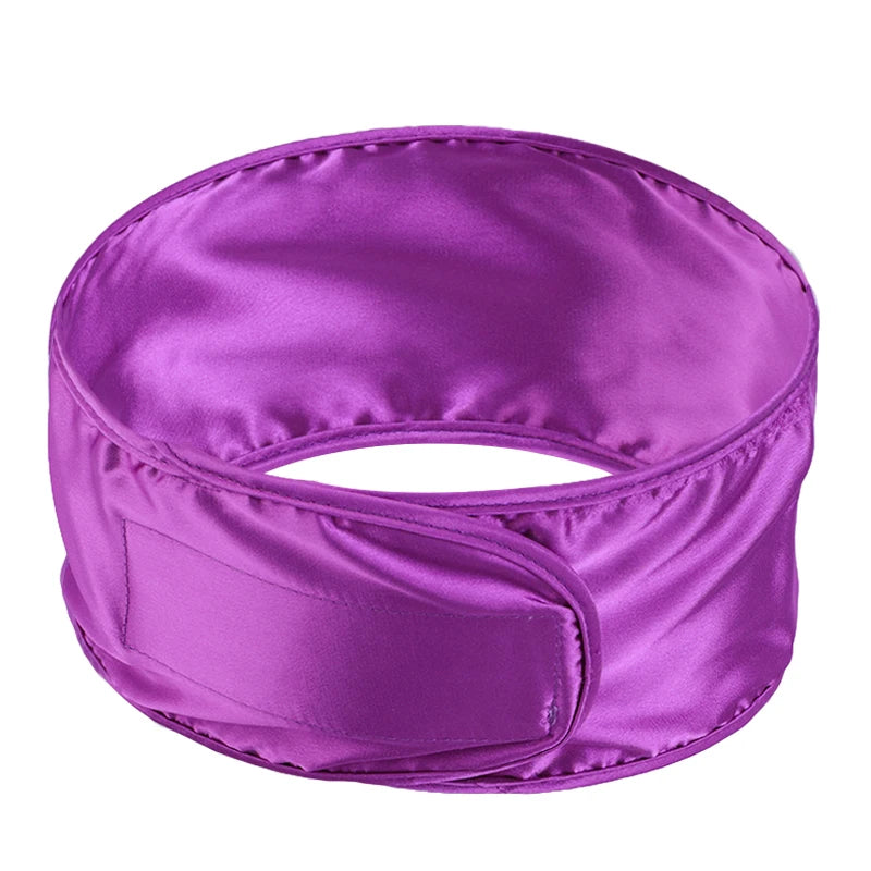 Women Silky satin Adjustable SPA Facial Headband Bath Makeup Hair Band Headbands for Face Washing Soft Toweling Hair Accessories