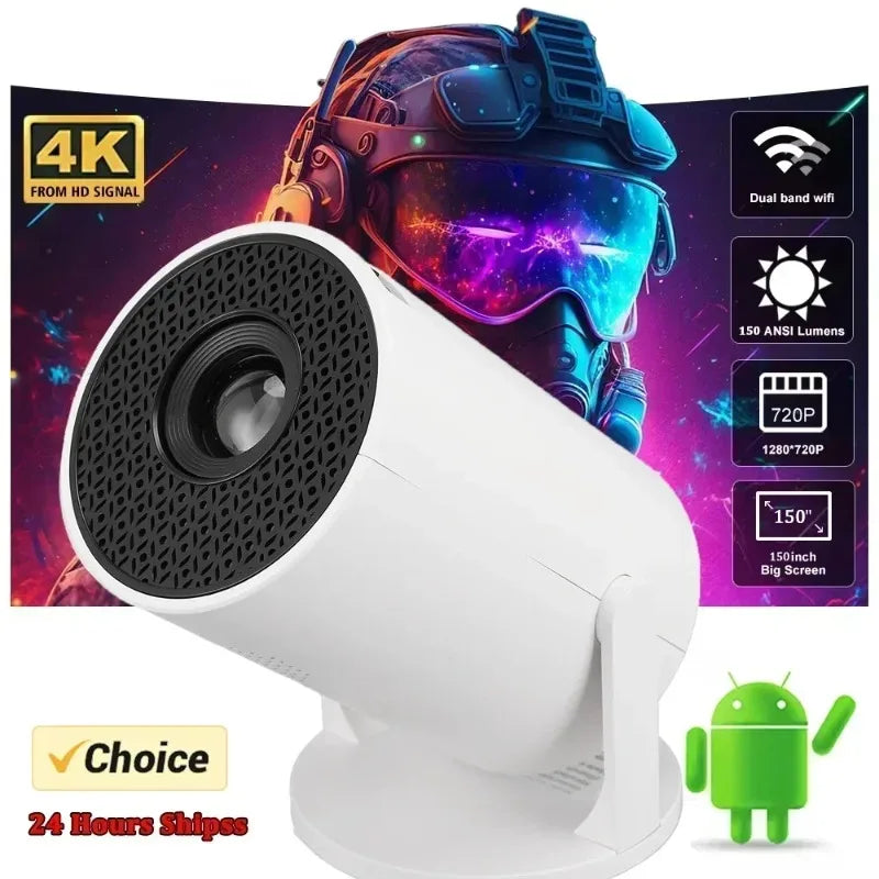2026 HY300 Outdoor portable LED Projector 4KWifi 1080P 1280 720P HD Home Cinema Video Movies Video Game Projection