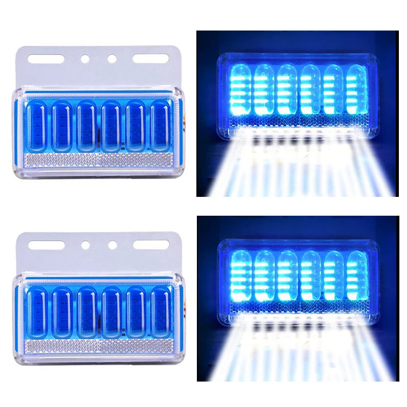 4PC 24V LED Side Light Trailer Truck External Lights Signal Indicator Lamp Warning Wide Turn Tail Light Trailer Lorry Waterproof