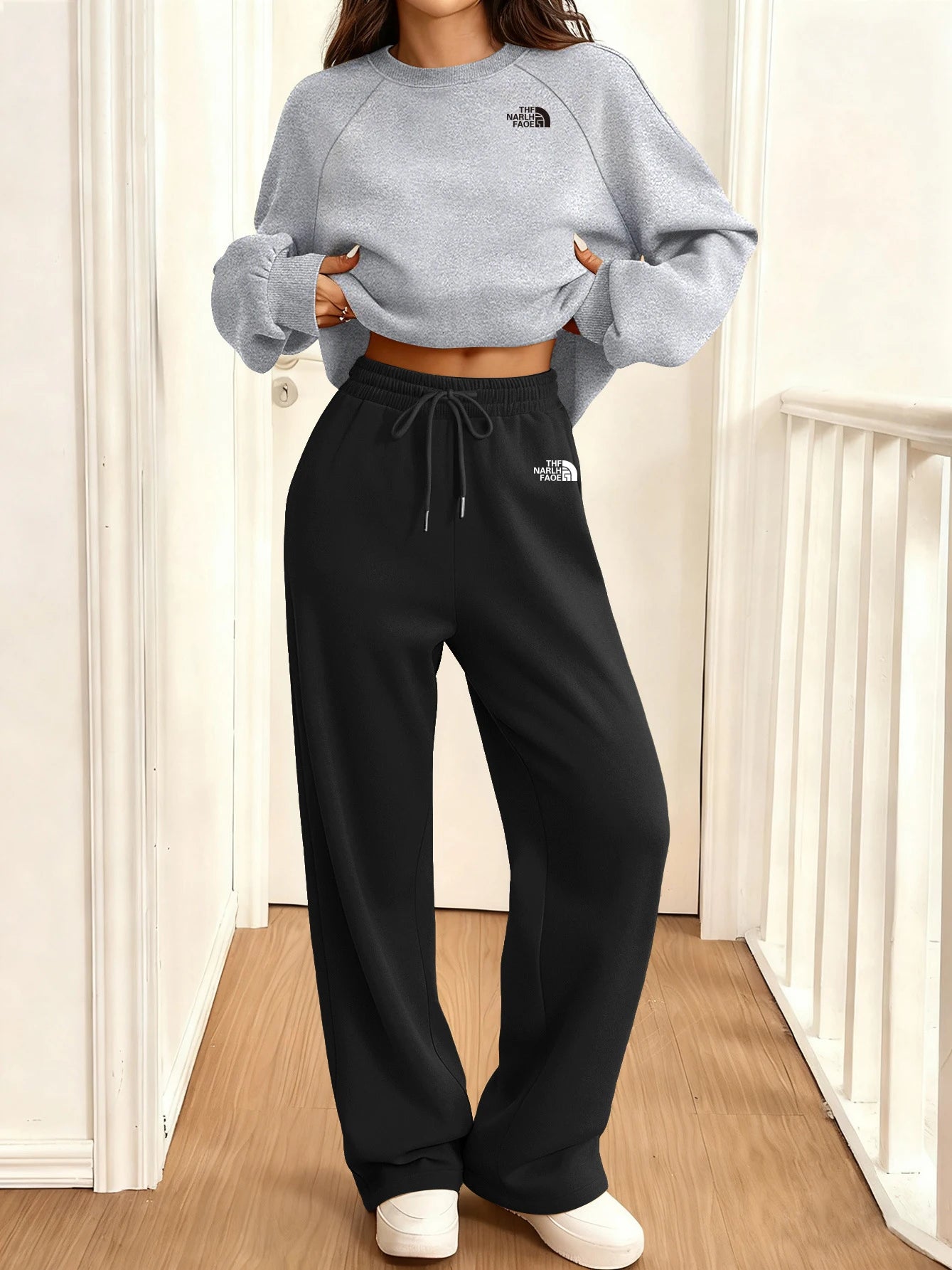 2026 Women's Tracksuit Autumn Fashion Round-Neck Sweatshirt Two Pieces Outfit Comfortable Daily Street Fitness Jogging Suit