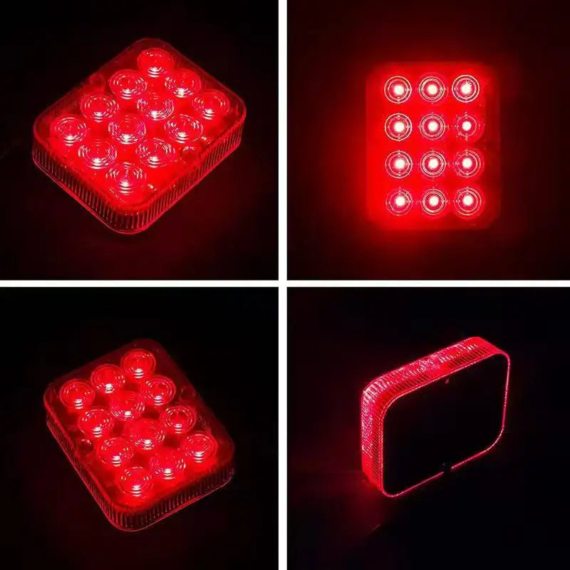 12V 24V 12LED Waterproof Rear Warning Light Truck Trailer Caravan Brake Tail Fog Lamp