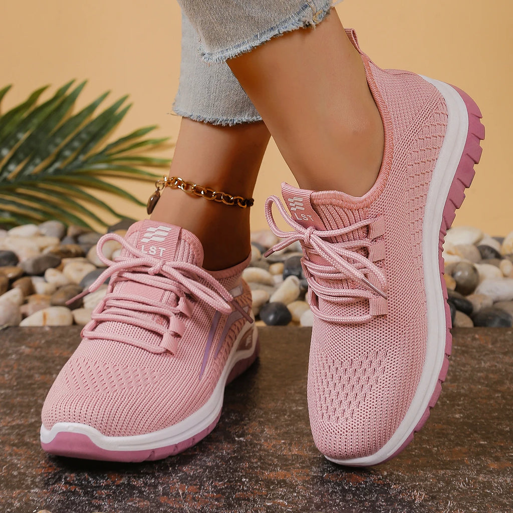 Women's Shoes, Casual Shoes for Ladies New Breathable Mesh Anti-Slip Soft-Soled Comfortable Sports Shoes