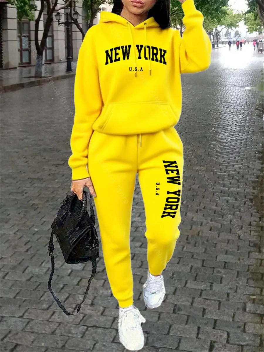 New York Women's Tracksuit — Hoodie & Pants Set