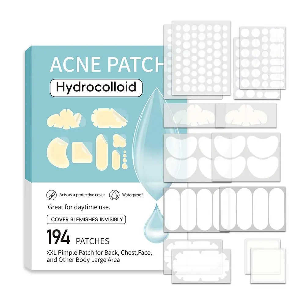 Hydrocolloid Acne Patches Pimple Patches for Face 264pcs Round Shape Spot Stickers Zit Covers for Women