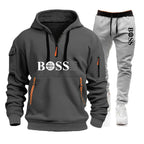 Men's Windproof Pullover Hoodie & Jogger Set