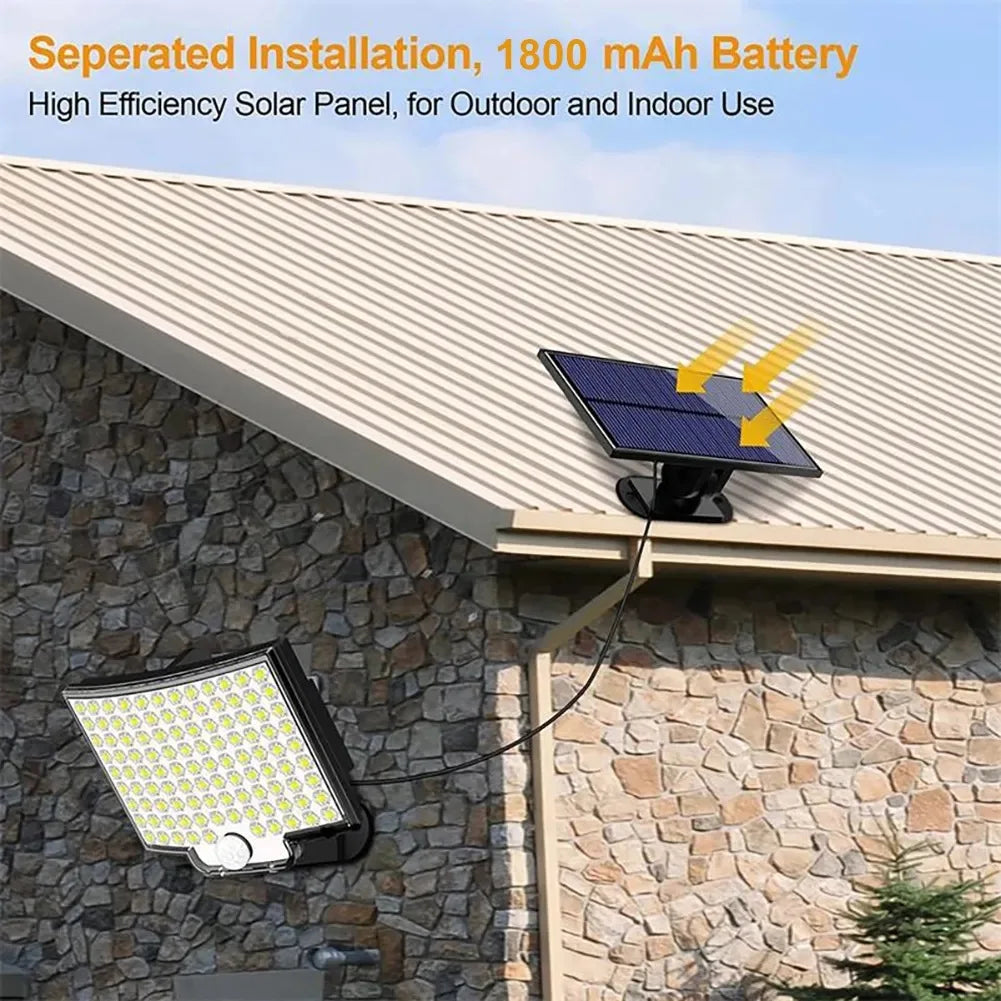 106 LED Solar Motion Sensor Lights with 3 Brightness Modes, Outdoor Wall Lights for Front Door