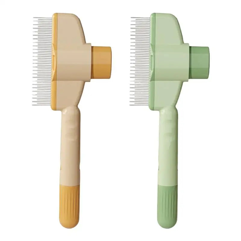 Dog Grooming Comb Cat /Dog Hair Remover Brush Long Hair Pet Self Cleaning Row Pet Removes Hairs Cleaning Bath Brush Dog Supplies