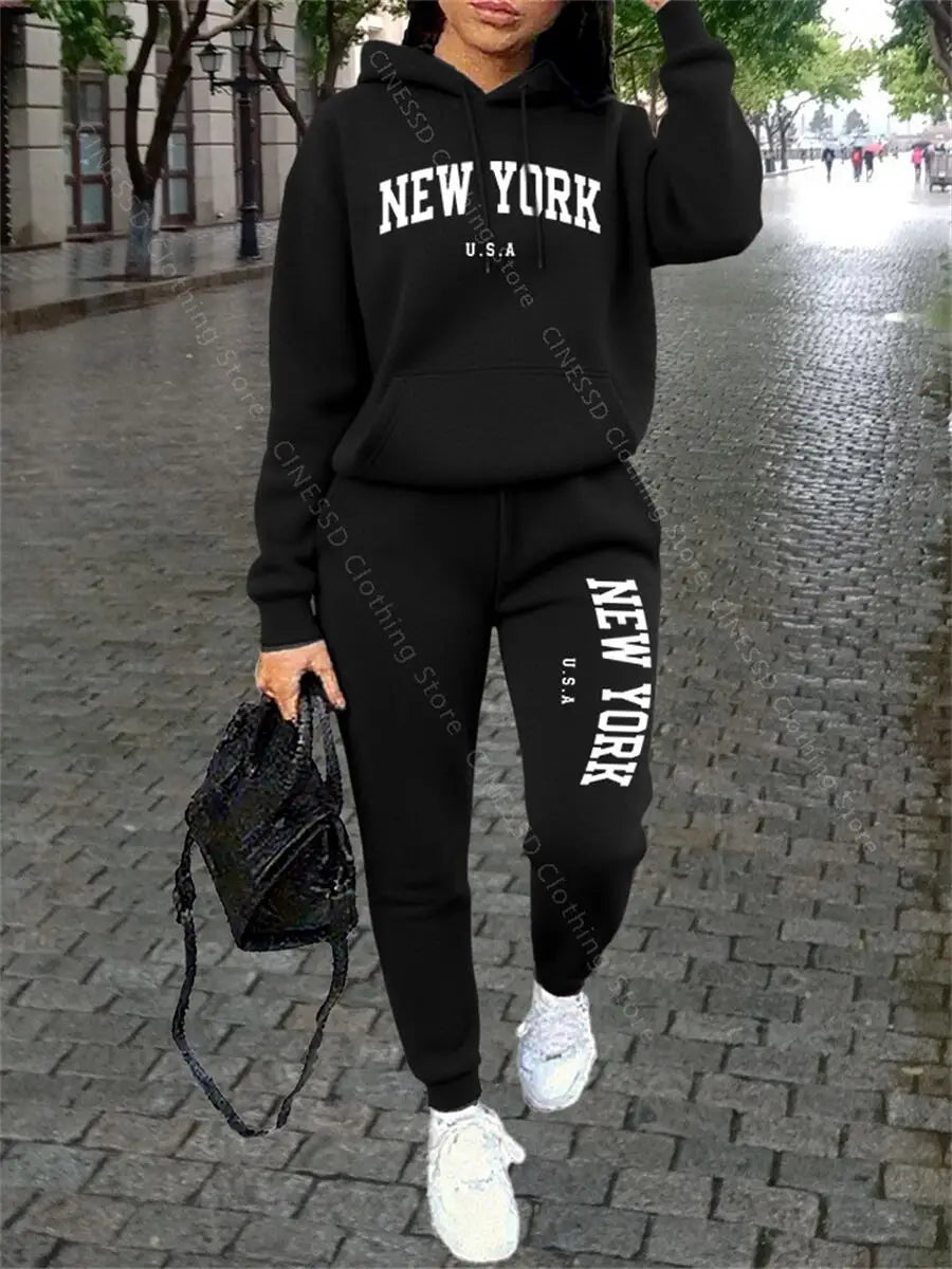 New York Women's Tracksuit — Hoodie & Pants Set