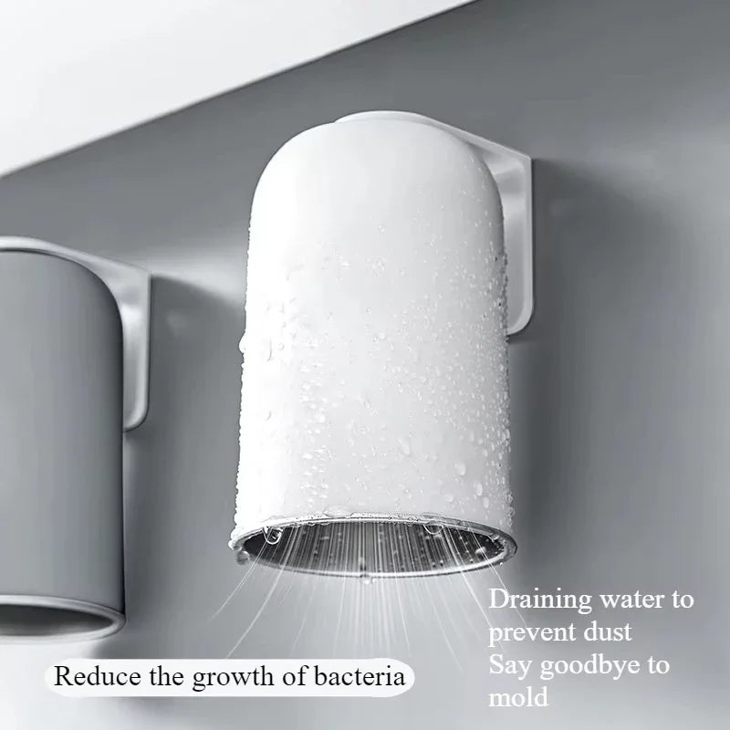 Magnetic Mouthwash Cup 304 Stainless Steel Tooth Brushing Cups Wall Mounted No Punching Household Water Cup Large Capacity양치컵