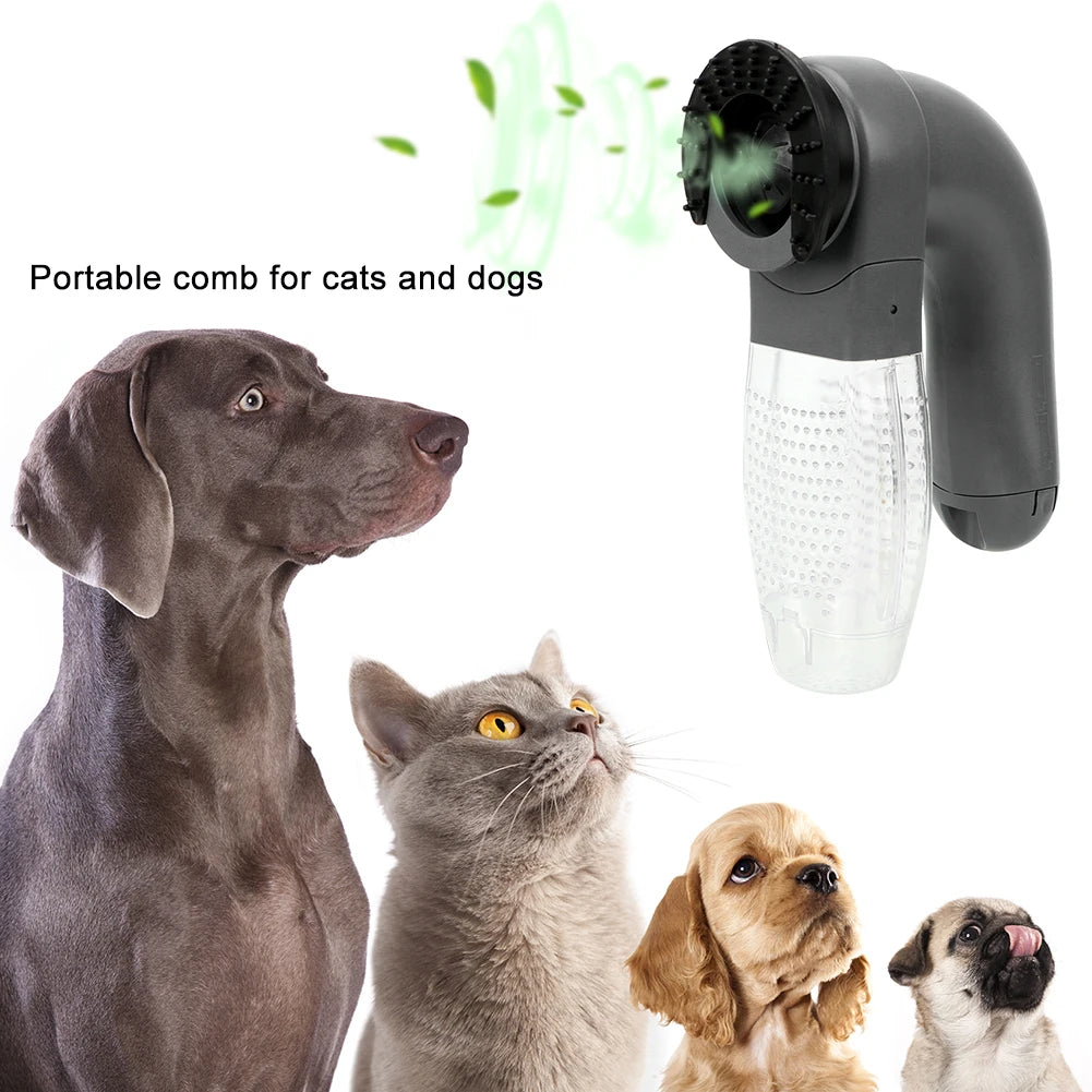 Pet Grooming Vacuum Cleaner Cordless Dog Suction Remover Shaver Portable Pet Hair Removal Brush for Long/Short Haired Dogs Cats
