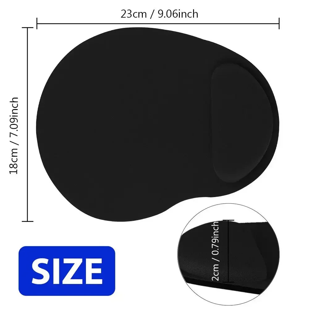 Ergonomic Soft Mousepad with Wrist Rest Non-Slip Comfortable Support for PC Laptop Computer Use - Mice Mat