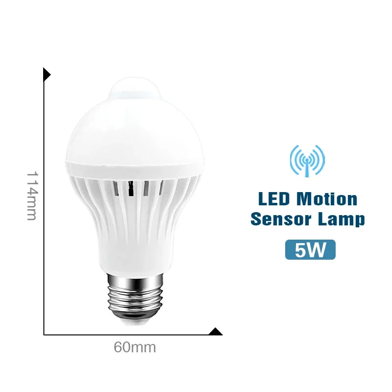 Led PIR Motion Sensor Lamp 220V 3W 5W 7W 9W 12W LED Bulb With Sound Sensor E27 Infrared Radiation Motion Detector Security Light